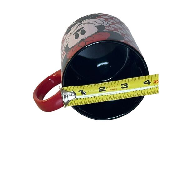 Disney Minnie Mouse 20 oz Coffee Mug Ceramic Dishwasher Microwave Safe Red Black - Picture 7 of 8